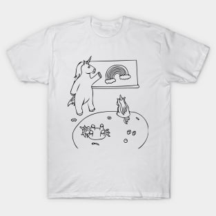 Unicorn Homeschooling Session T-Shirt